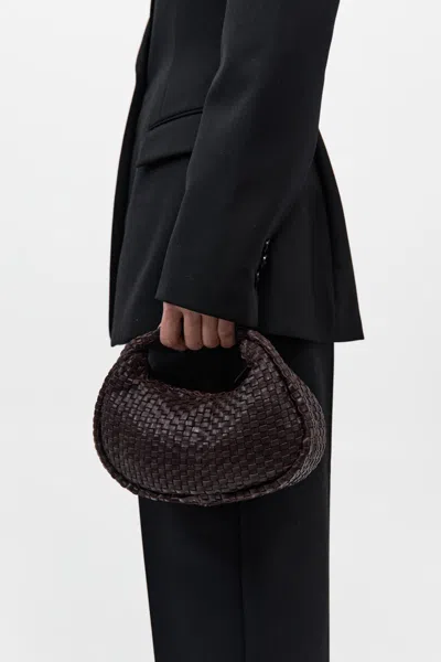 St Agni Lattice Weave Mini Bon Bon Bag In Port