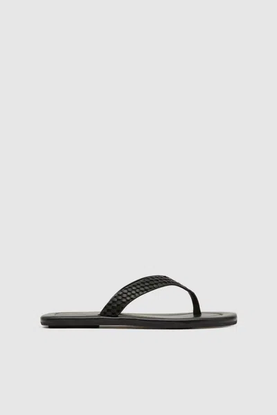 St Agni Lattice Weave Thong In Black