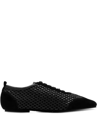 St Agni Lattice-woven Sneakers In Black