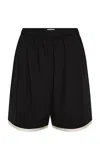 St Agni St. Agni Layered Bermunda Wool Shorts In Black
