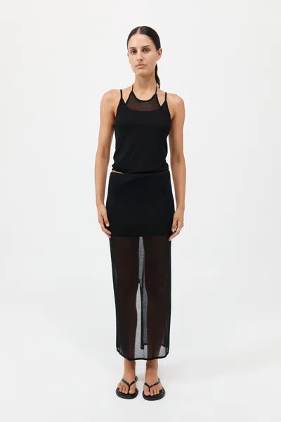 St Agni Layered Halter Tank In Black