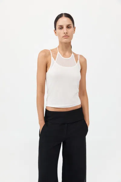 St Agni Layered Halter Tank In White