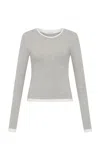 St Agni Layered Organic-cotton Top In Gray