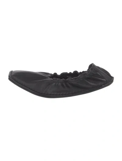 Pre-owned St Agni Leather Ballet Flats In Black