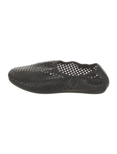 Pre-owned St Agni Leather Ballet Flats In Black