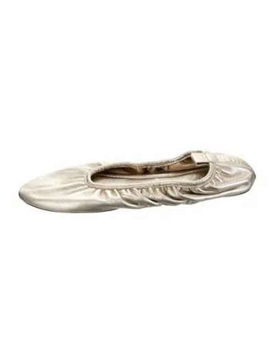 Pre-owned St Agni Leather Ballet Flats In Gold
