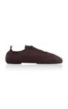 St Agni Leather Ballet Sneakers In Brown