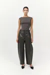 St Agni Leather Balloon Pants
