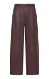 St Agni Leather Balloon Pants In Burgundy