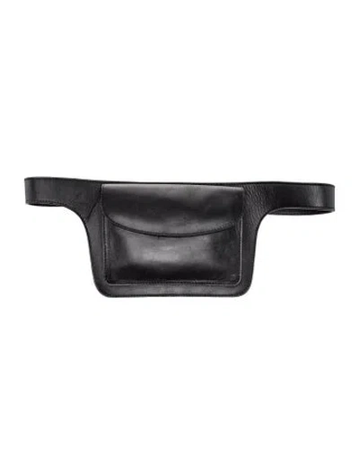 Pre-owned St Agni Leather Belt Bag In Black