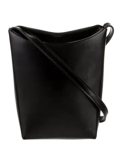 Pre-owned St Agni Leather Bucket Bag In Black