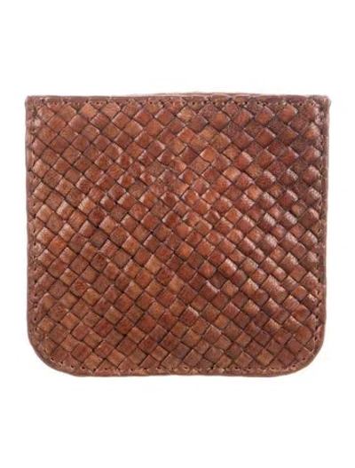 Pre-owned St Agni Leather Coin Pouch In Brown