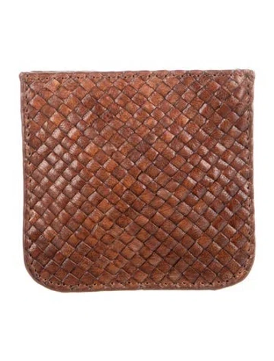 Pre-owned St Agni Leather Coin Pouch In Brown