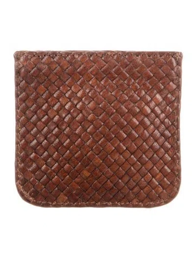 Pre-owned St Agni Leather Coin Pouch In Brown