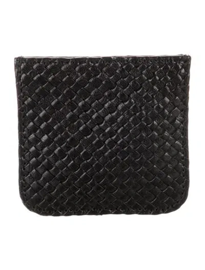 Pre-owned St Agni Leather Coin Pouch W/ Tags In Black