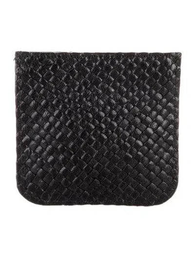 Pre-owned St Agni Leather Coin Pouch W/ Tags In Black