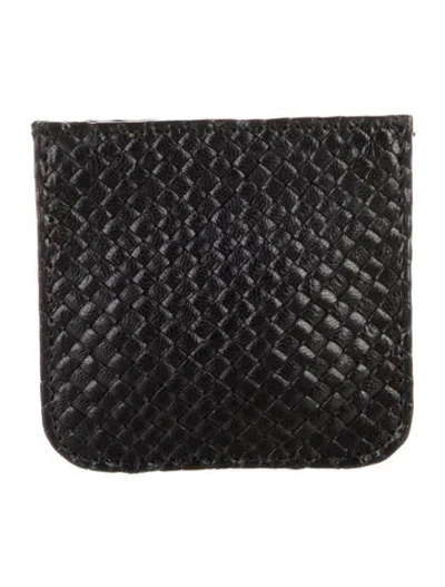 Pre-owned St Agni Leather Coin Pouch W/ Tags In Black