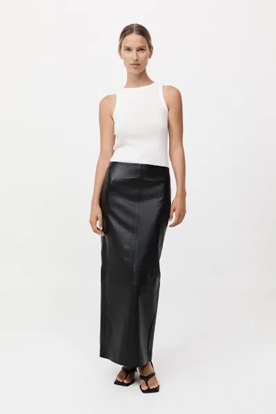 ST AGNI LEATHER COLUMN SKIRT