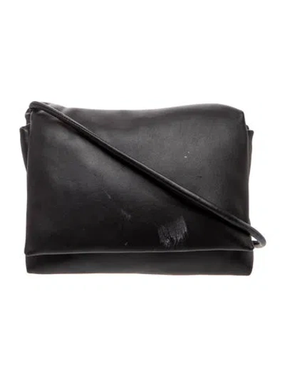 Pre-owned St Agni Leather Crossbody Bag In Black