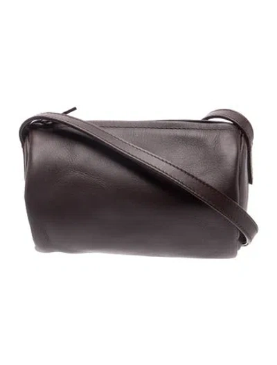 Pre-owned St Agni Leather Crossbody Bag In Grey