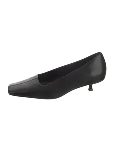 Pre-owned St Agni Leather Flats In Black