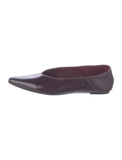 Pre-owned St Agni Leather Flats In Purple
