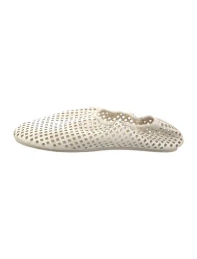Pre-owned St Agni Leather Flats In White