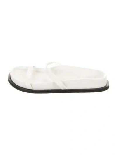 Pre-owned St Agni Leather Flats In White