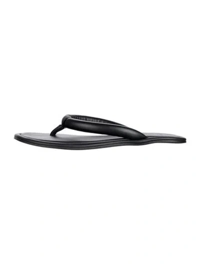Pre-owned St Agni Leather Flip Flops In Black