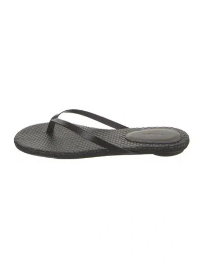 Pre-owned St Agni Leather Flip Flops In Grey
