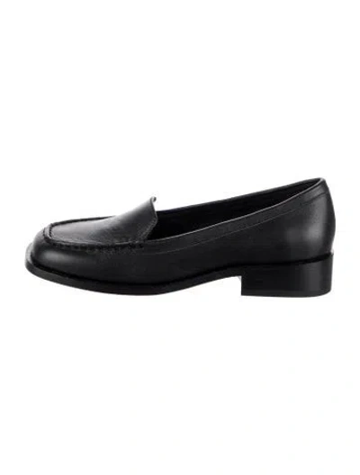 Pre-owned St Agni Leather Loafers In Black