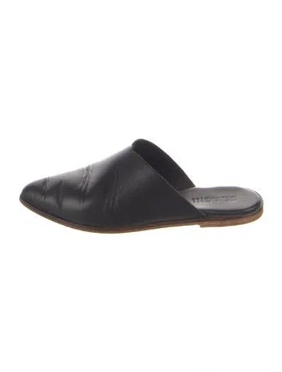 Pre-owned St Agni Leather Mules In Blue