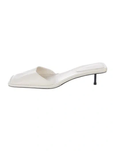 Pre-owned St Agni Leather Mules In Neutrals