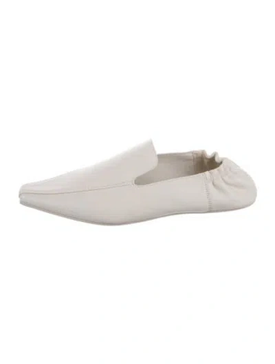 Pre-owned St Agni Leather Mules In White