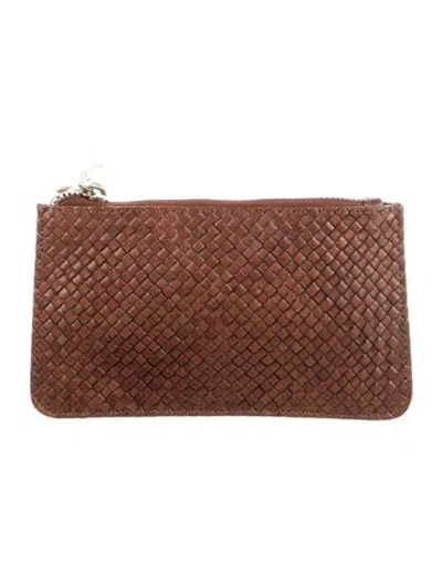 Pre-owned St Agni Leather Pouch In Brown