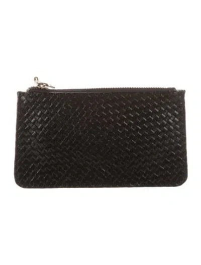 Pre-owned St Agni Leather Printed Pouch In Black