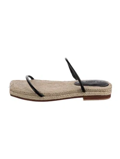 Pre-owned St Agni Leather Sandals In Black
