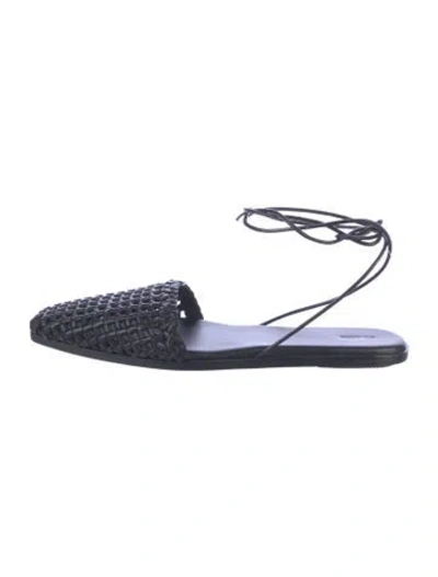 Pre-owned St Agni Leather Sandals In Blue