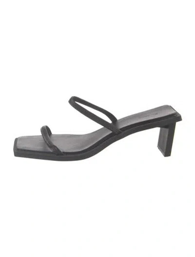 Pre-owned St Agni Leather Sandals In Grey