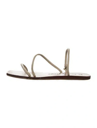 Pre-owned St Agni Leather Sandals In White