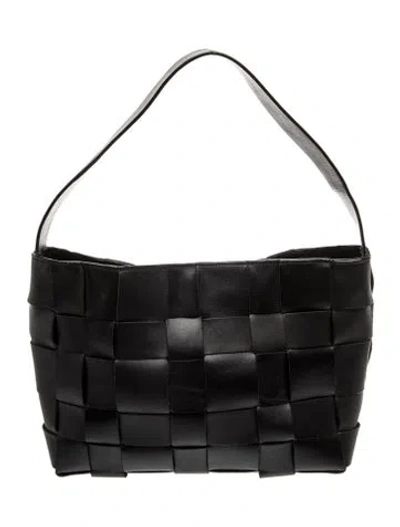Pre-owned St Agni Leather Shoulder Bag In Black