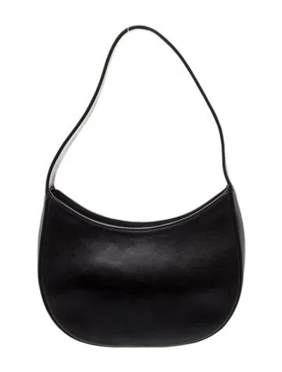 Pre-owned St Agni Leather Shoulder Bag In Black