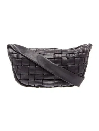 Pre-owned St Agni Leather Shoulder Bag In Black