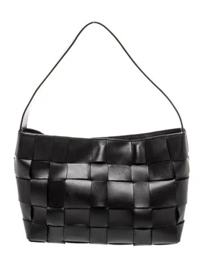 Pre-owned St Agni Leather Shoulder Bag In Black
