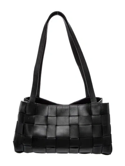 Pre-owned St Agni Leather Shoulder Bag In Black