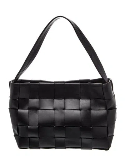Pre-owned St Agni Leather Shoulder Bag In Black