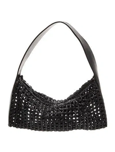 Pre-owned St Agni Leather Shoulder Bag In Black