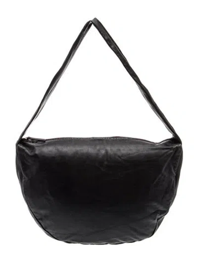 Pre-owned St Agni Leather Shoulder Bag In Black