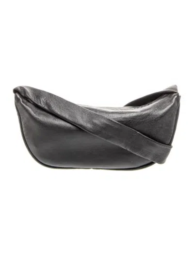 Pre-owned St Agni Leather Shoulder Bag In Black