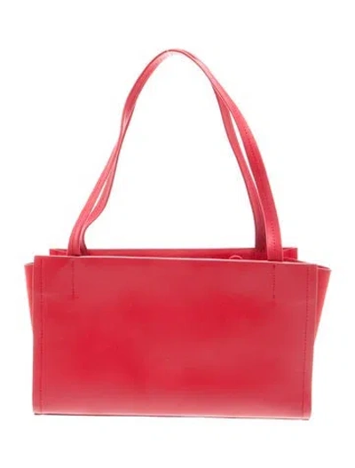 Pre-owned St Agni Leather Shoulder Bag In Burgundy